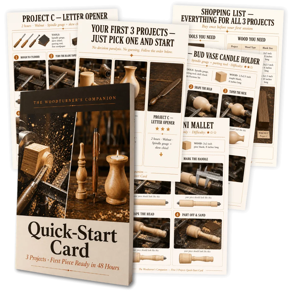 Bonus β First 3 projects quick-start card