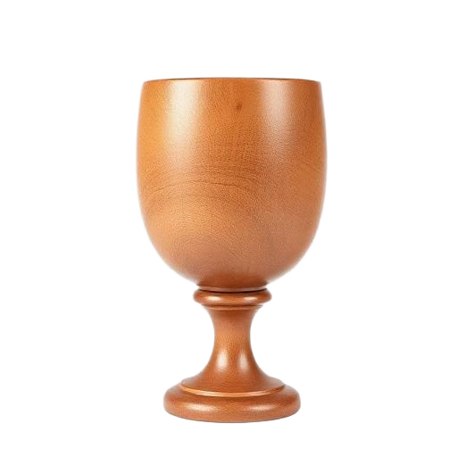 Wood-turned goblet