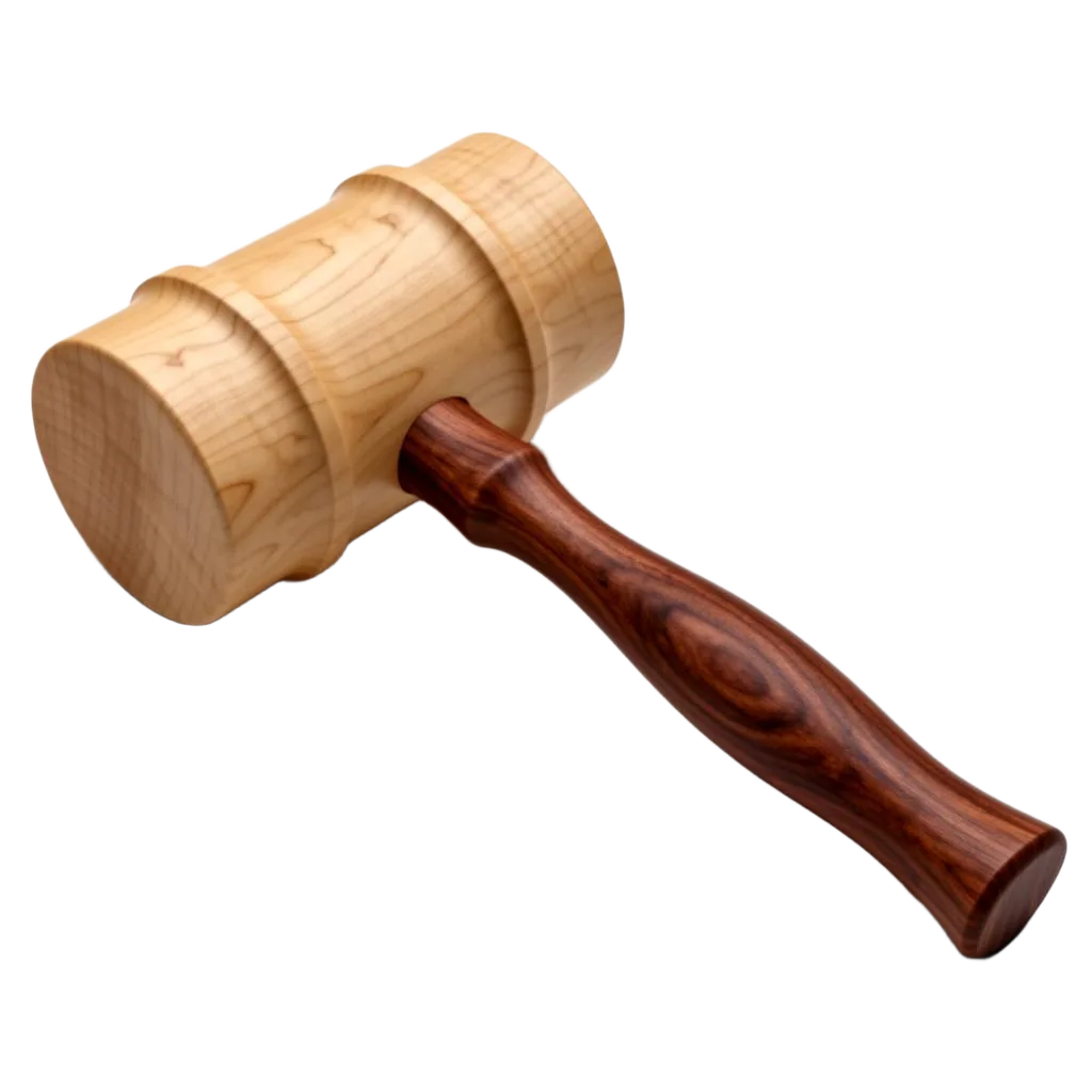 Handcrafted wooden mallet