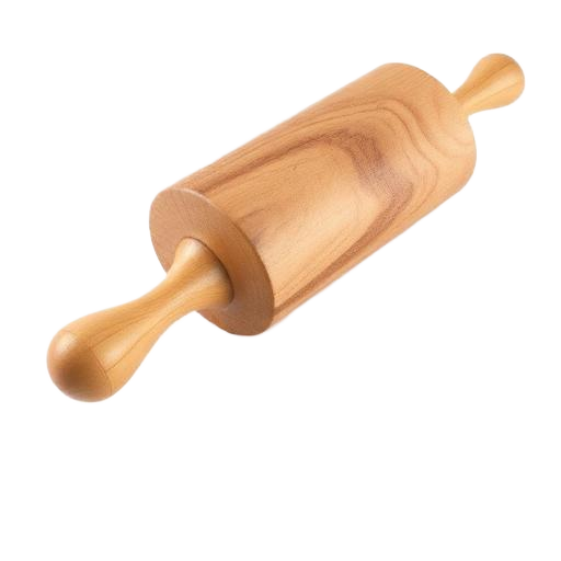 Wood-turned rolling pin