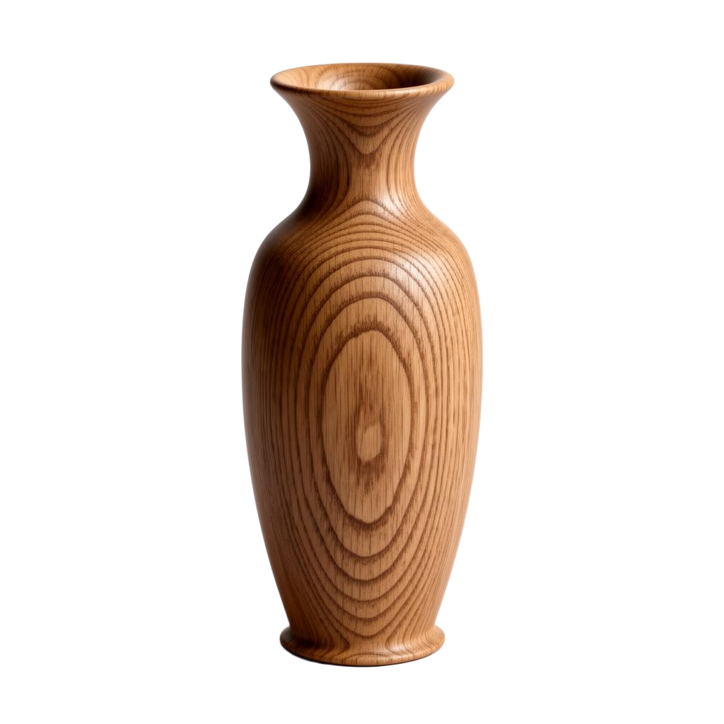 Wood-turned vase